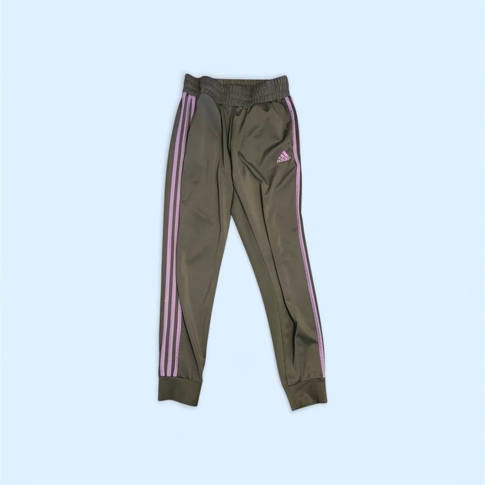 Adidas Grat Track Pants with lavender Stripes
